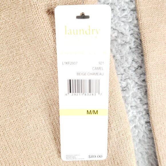 Laundry by Shelli Segal Los Angeles Half Zip Sweater Womens M Camel Beige - Picture 5 of 16